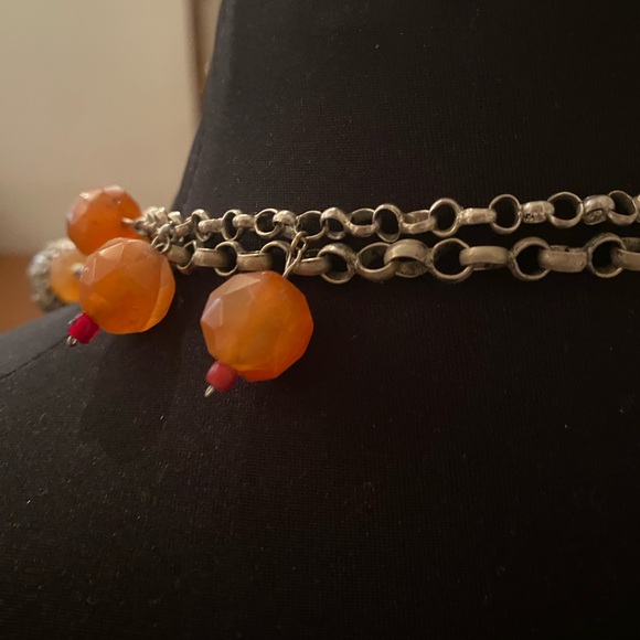 Turkish Carnelian  and Sterling Silver Neckaces - Picture 5 of 12